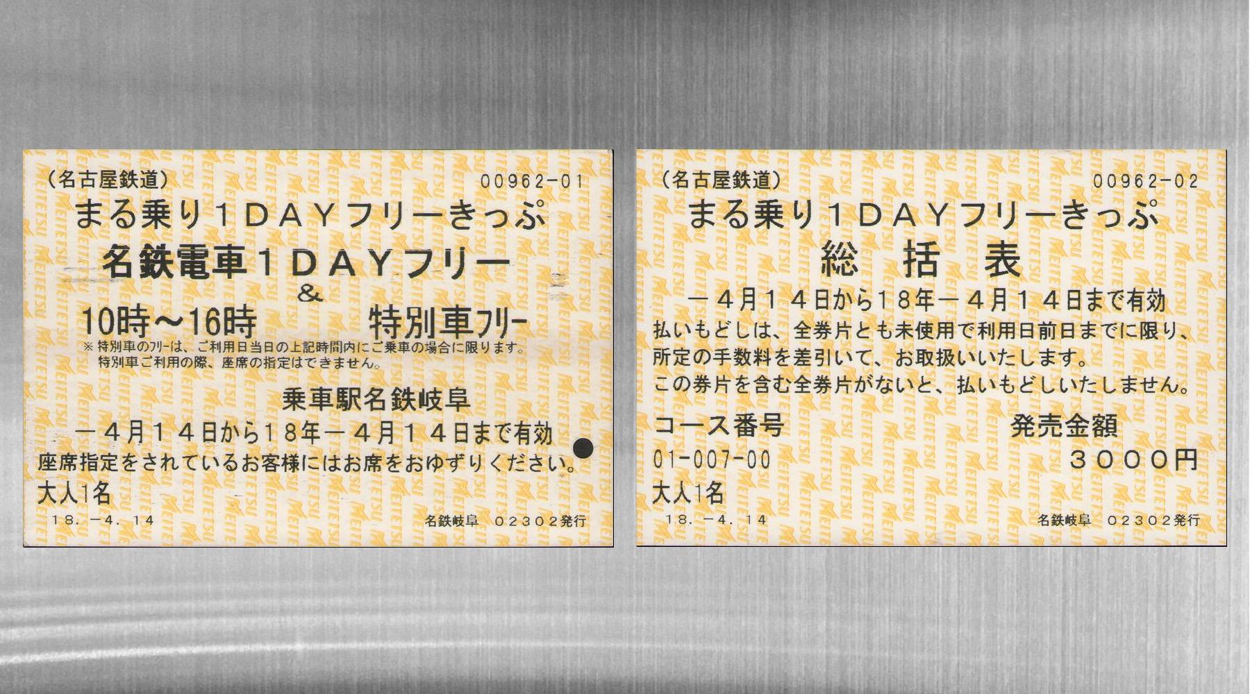 まる乗り１DAYフリーきっぷ